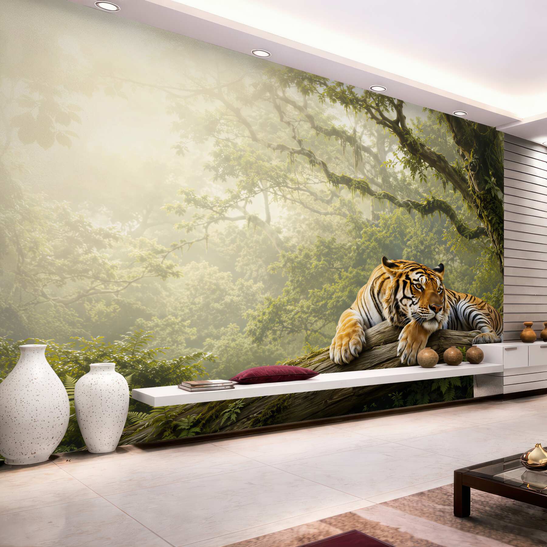 Fototapeten Tiger im Urlaub im Dschungel