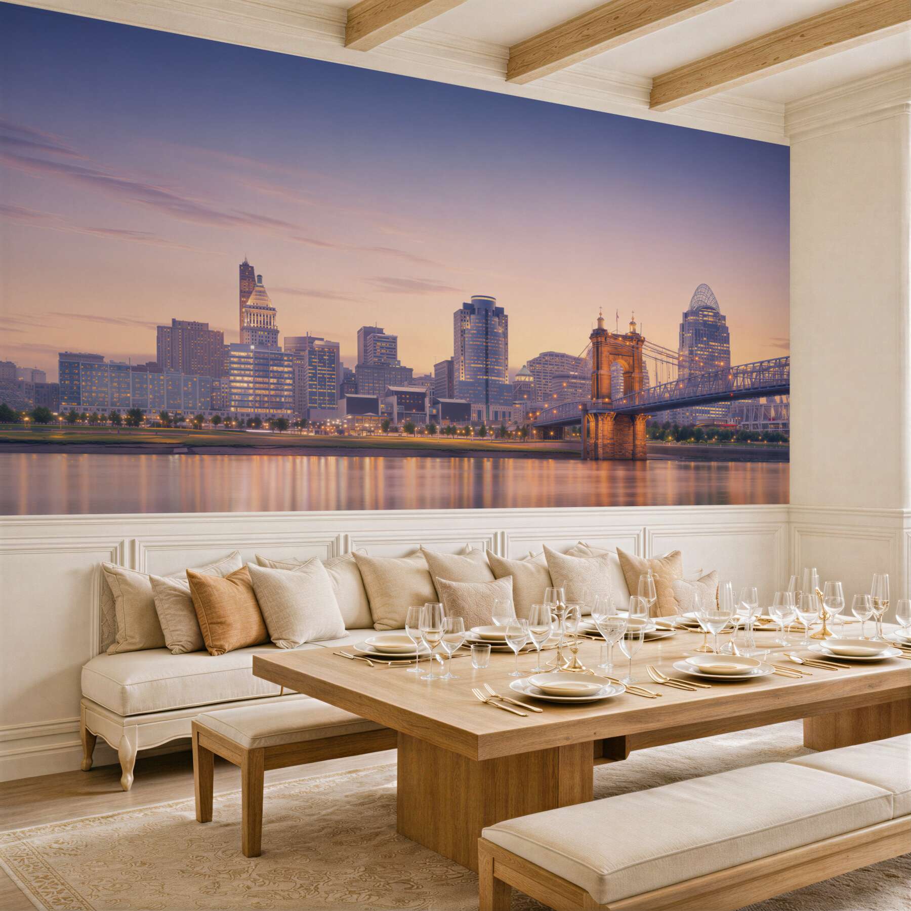 Fototapeten nächtliche Stadt Cincinnati