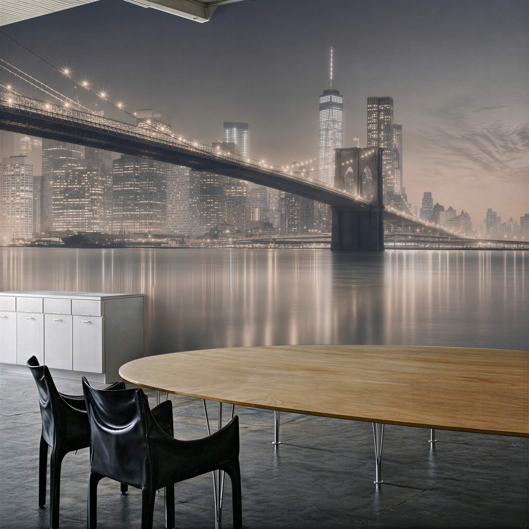 Fototapeten leerer Kai von New York