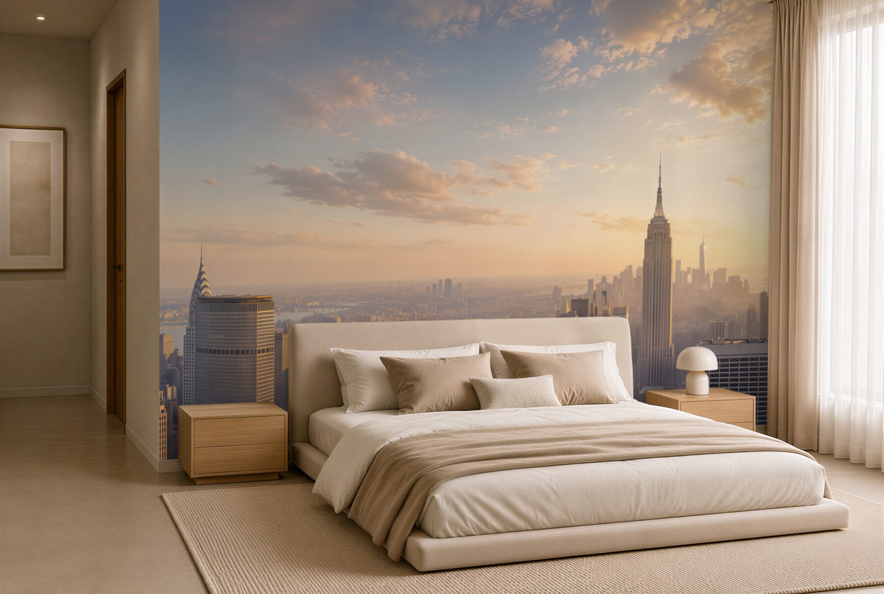 Fototapeten New York bei Sonnenuntergang