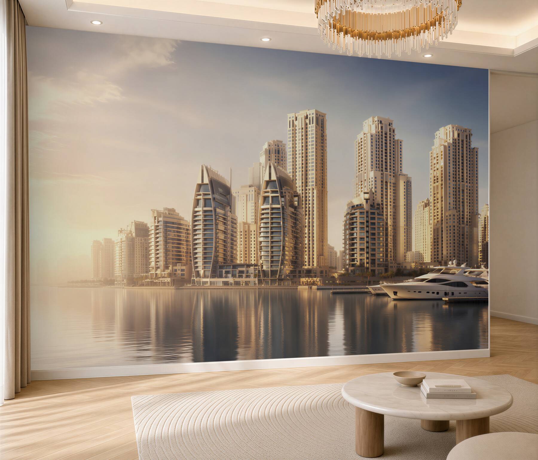 Fototapeten Nachtstadt Abu Dhabi