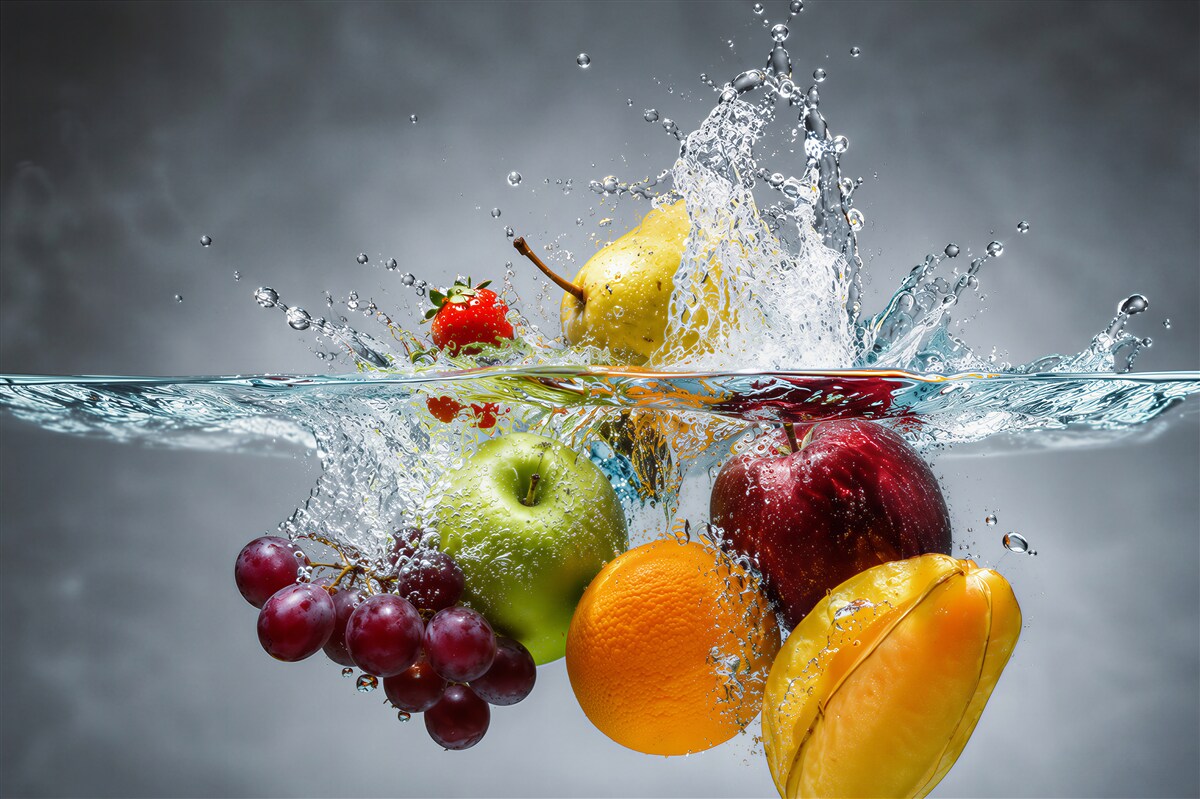 Fototapeten Früchte im Wasser