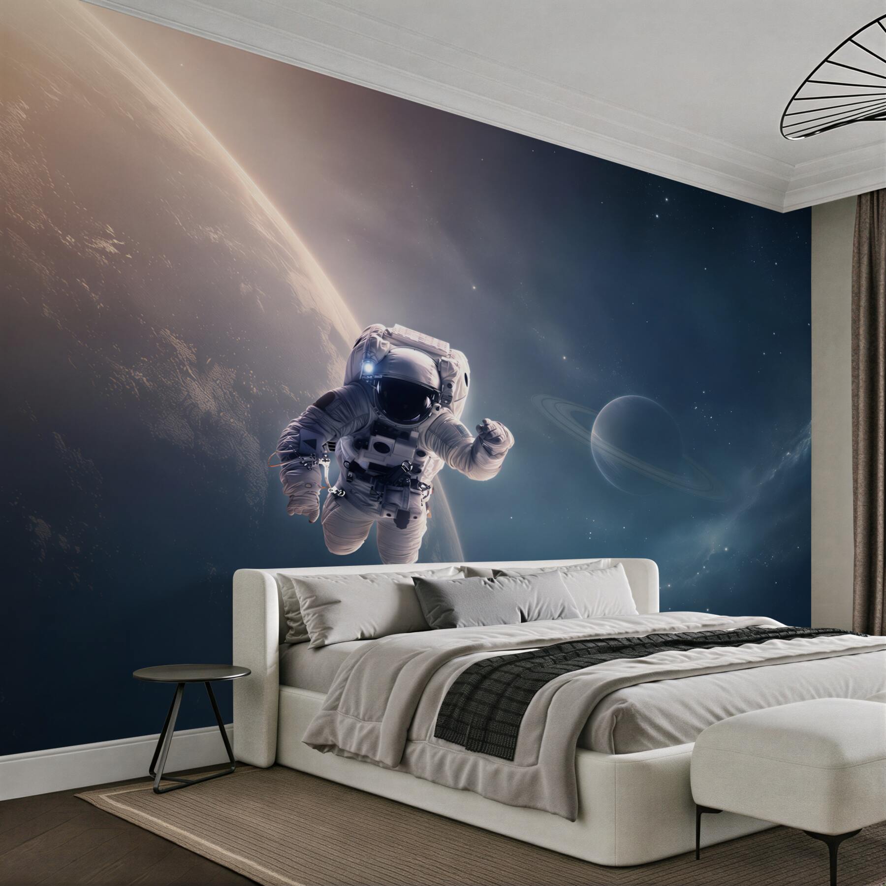Fototapeten Astronaut vor Jupiter