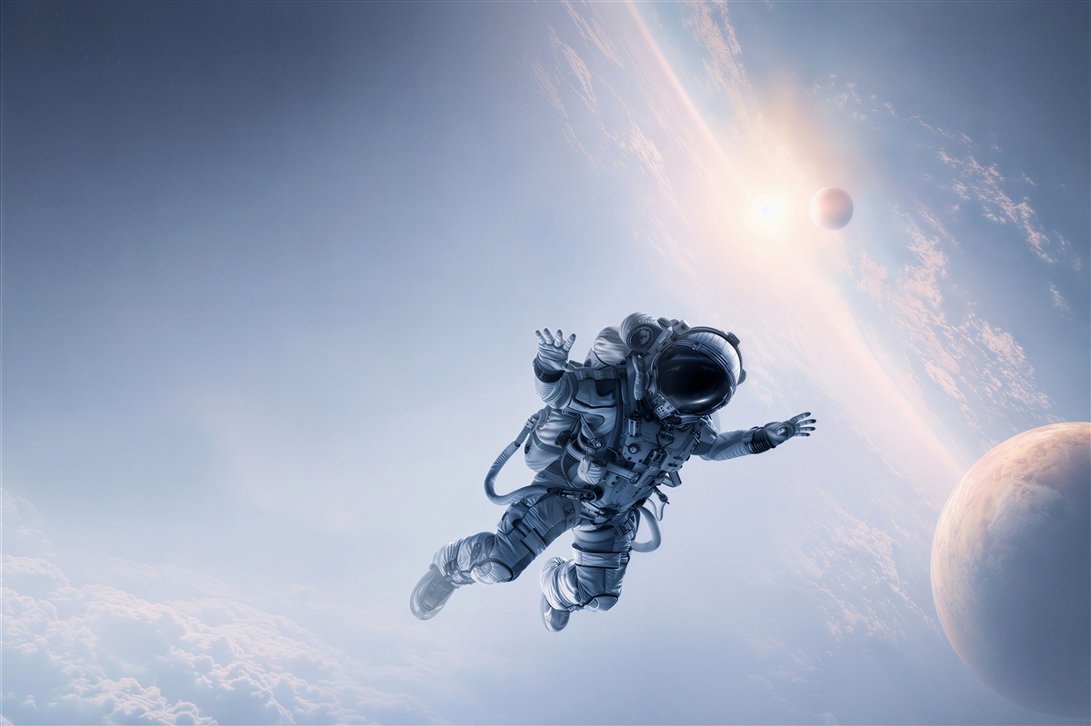 Fototapeten Astronaut im Weltraum