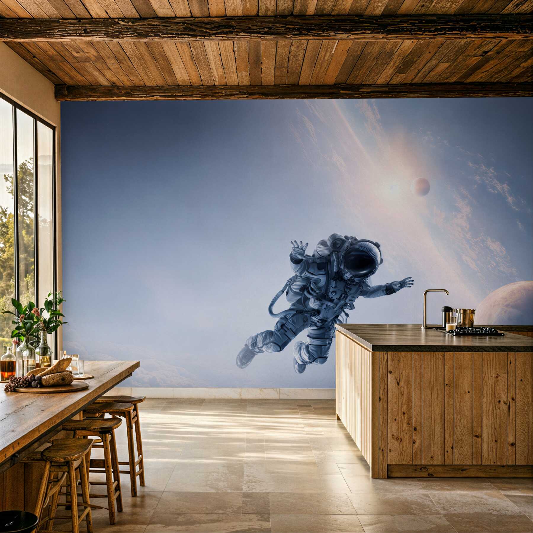Fototapeten Astronaut im Weltraum