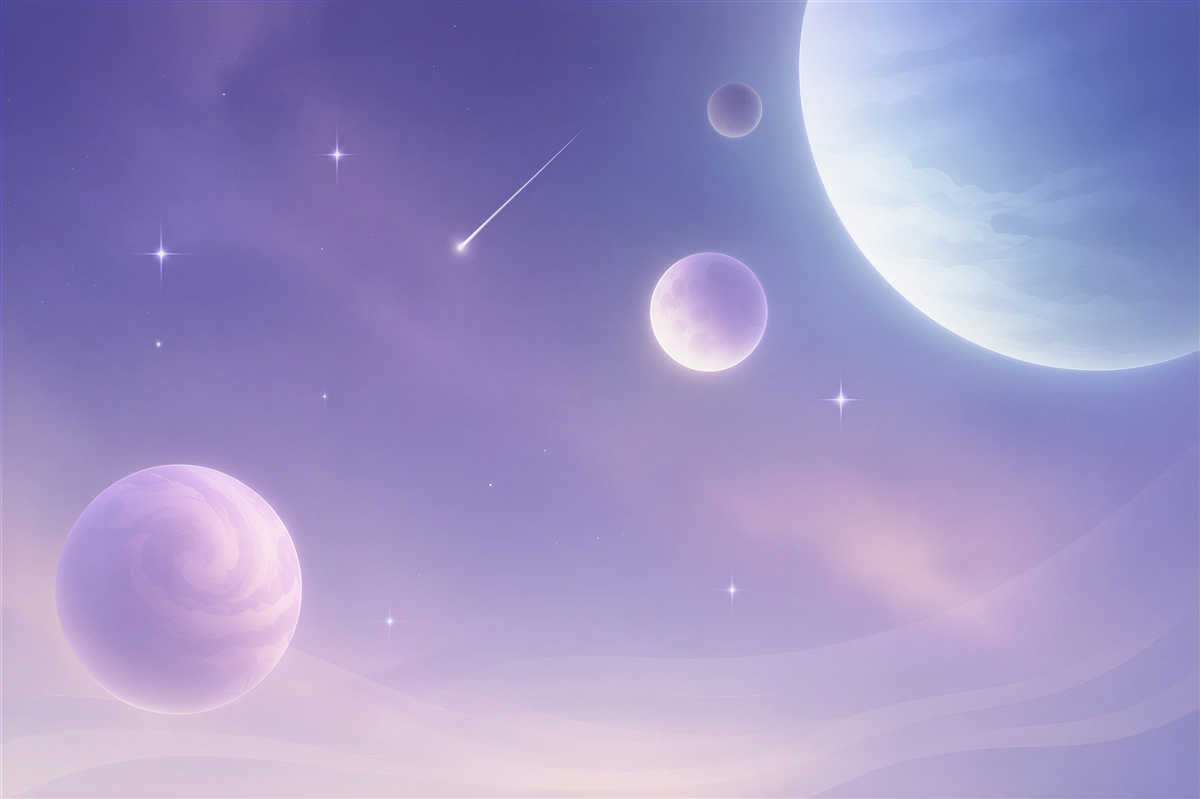 Fototapeten Planeten und Sterne im Weltraum