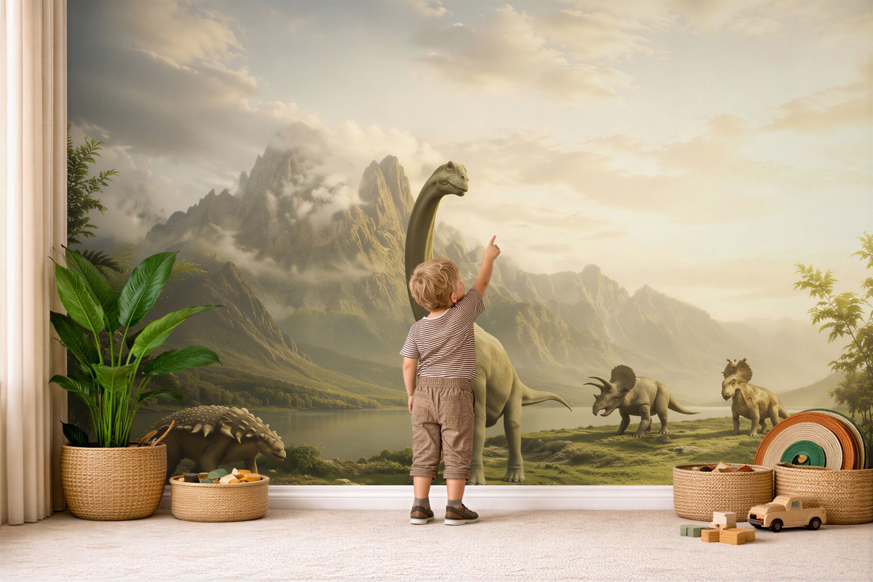 Fototapeten Dinosaurier kommen zum Trinken