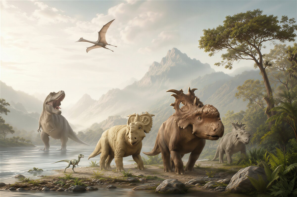 Fototapeten jurassische Dinosaurier