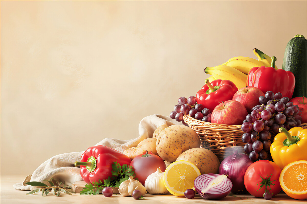 Fototapeten angemessene Ernährung auf dem Tisch