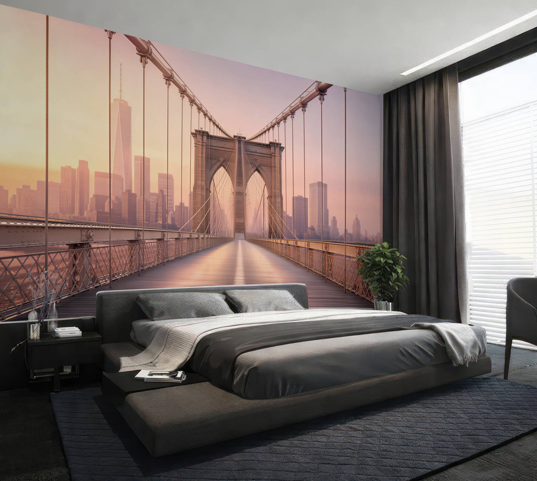 Fototapeten Fußgängerbrücke in Brooklyn