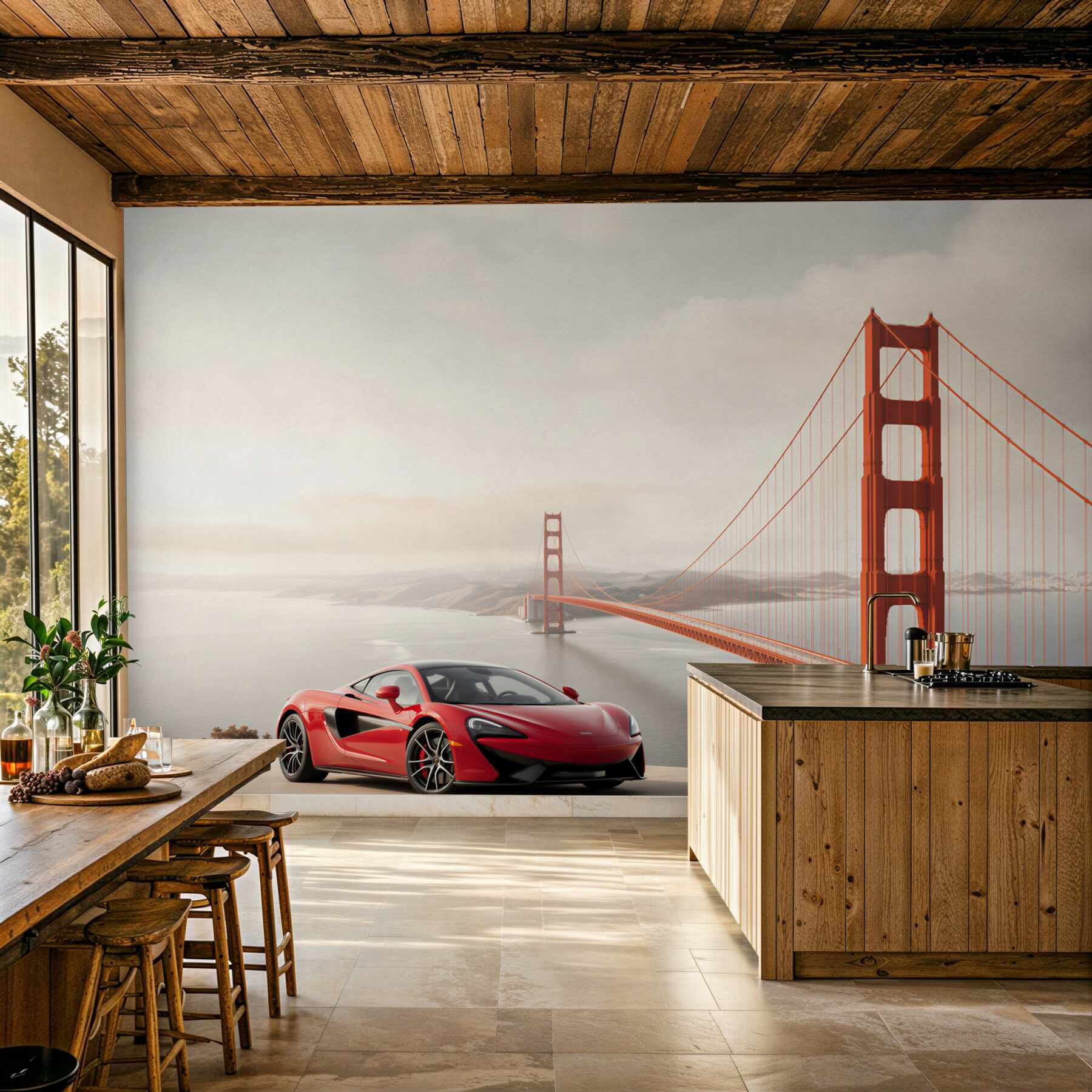 Fototapeten McLaren vor der Brücke