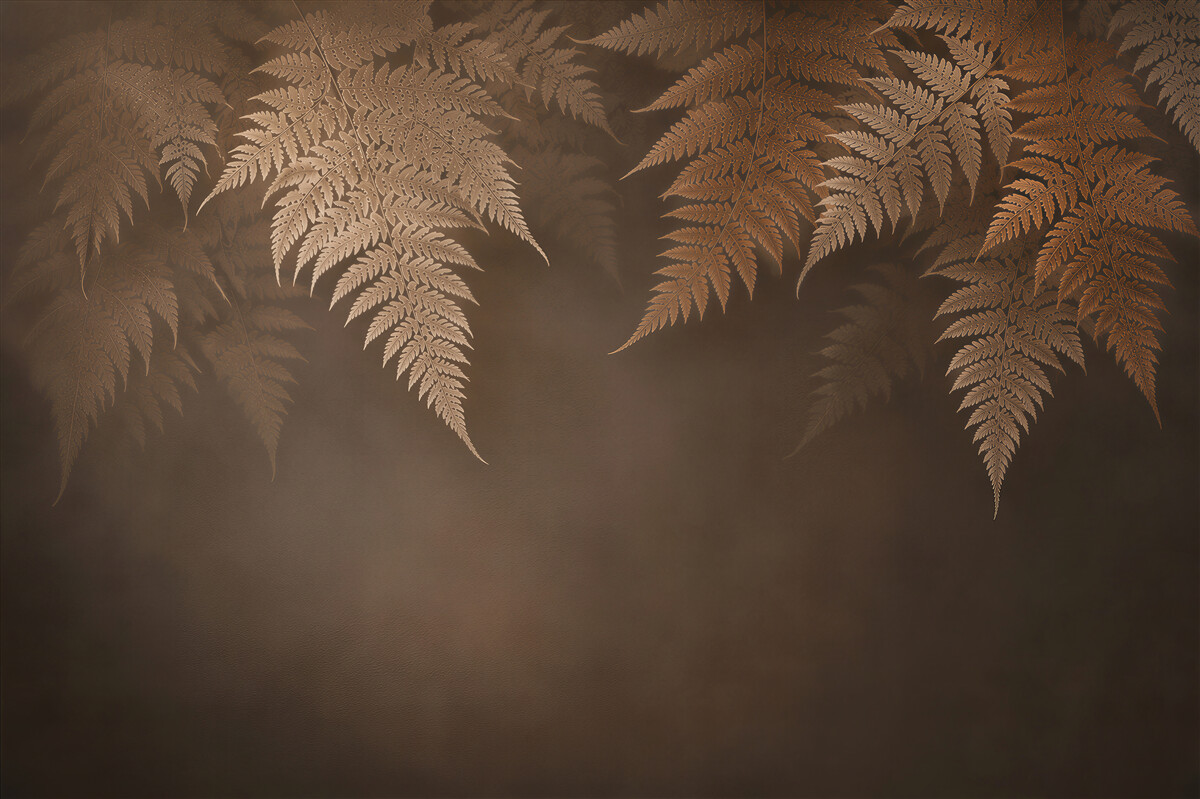 Fototapeten dicke Herbstblätter von Farnen