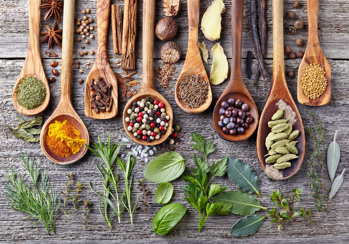 Fototapeten bunte und aromatische Gewürze