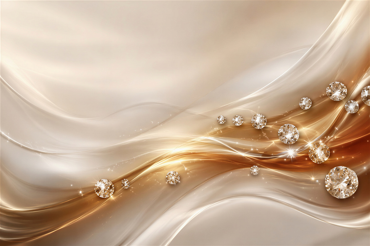 Fototapeten Schmuck aus Gold und Diamanten