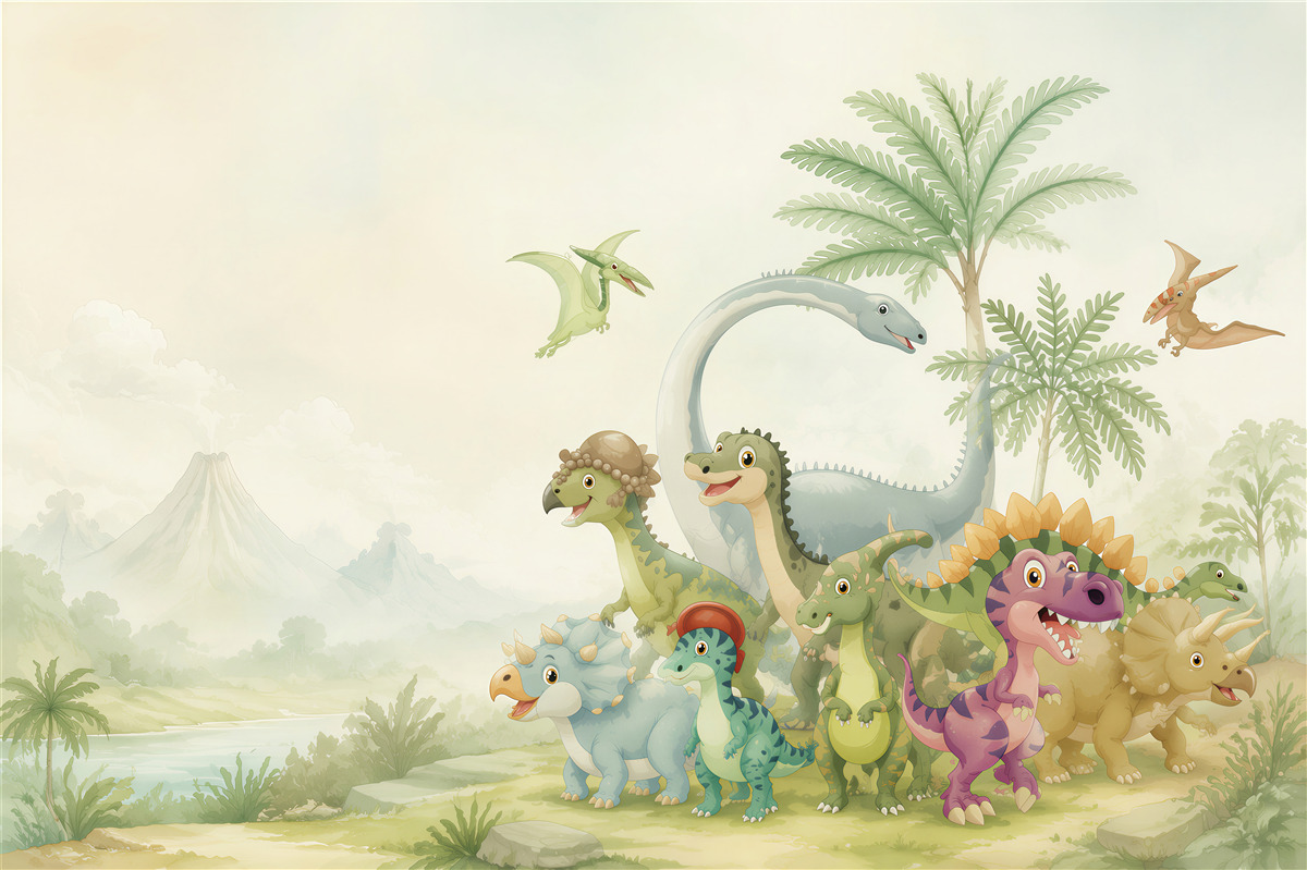 Fototapeten Dinosaurier aus Cartoons