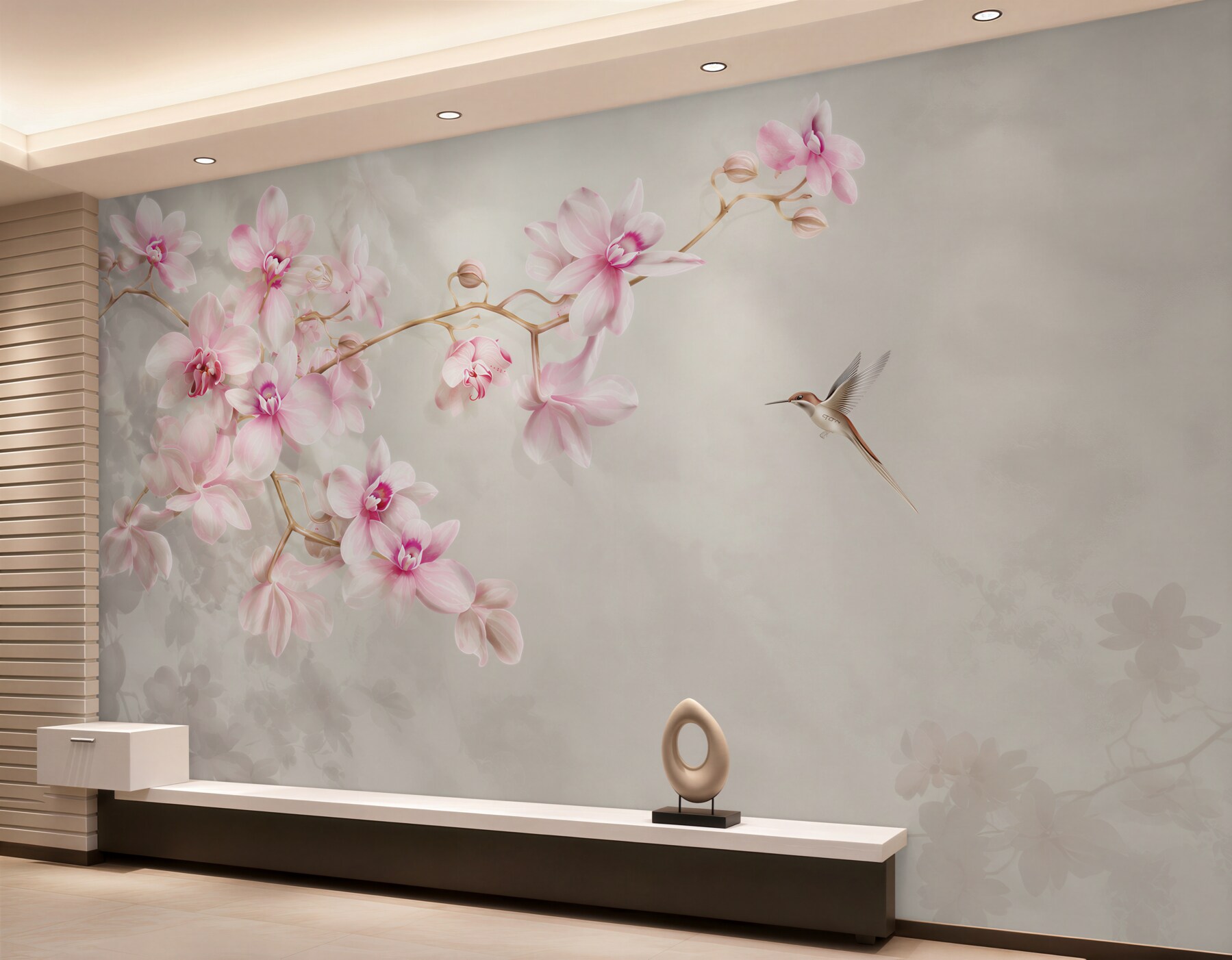 Fototapeten zarte lilafarbene Orchideen