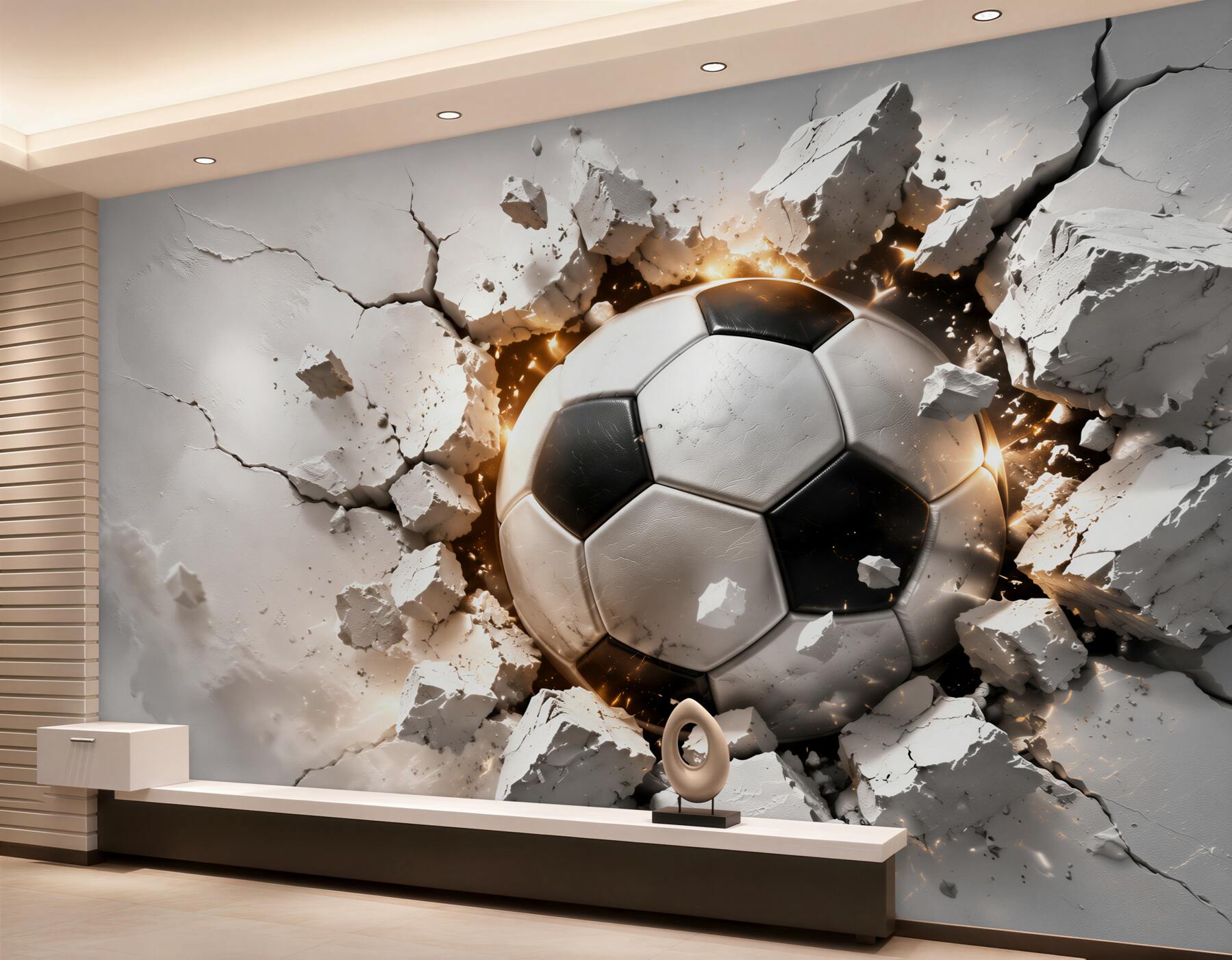 Fototapeten fliegender Fußball