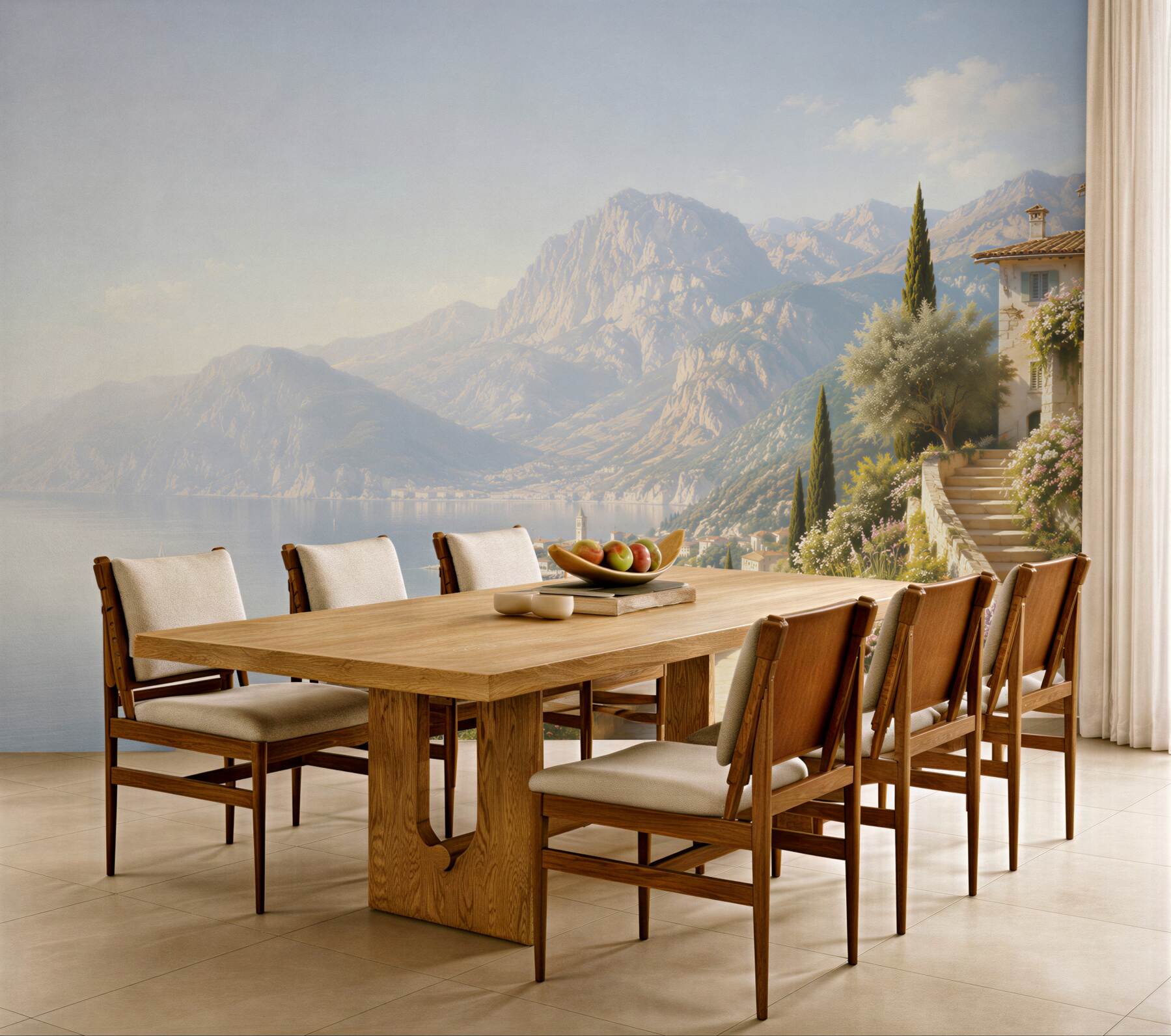 Fototapeten mediterraner Landschaft mit Farben