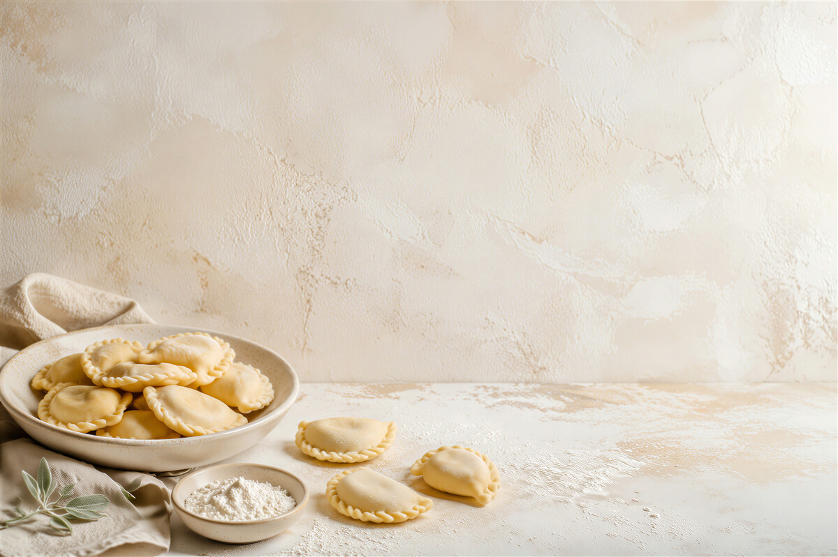 Fototapeten detaillierte Zubereitung von Pierogi