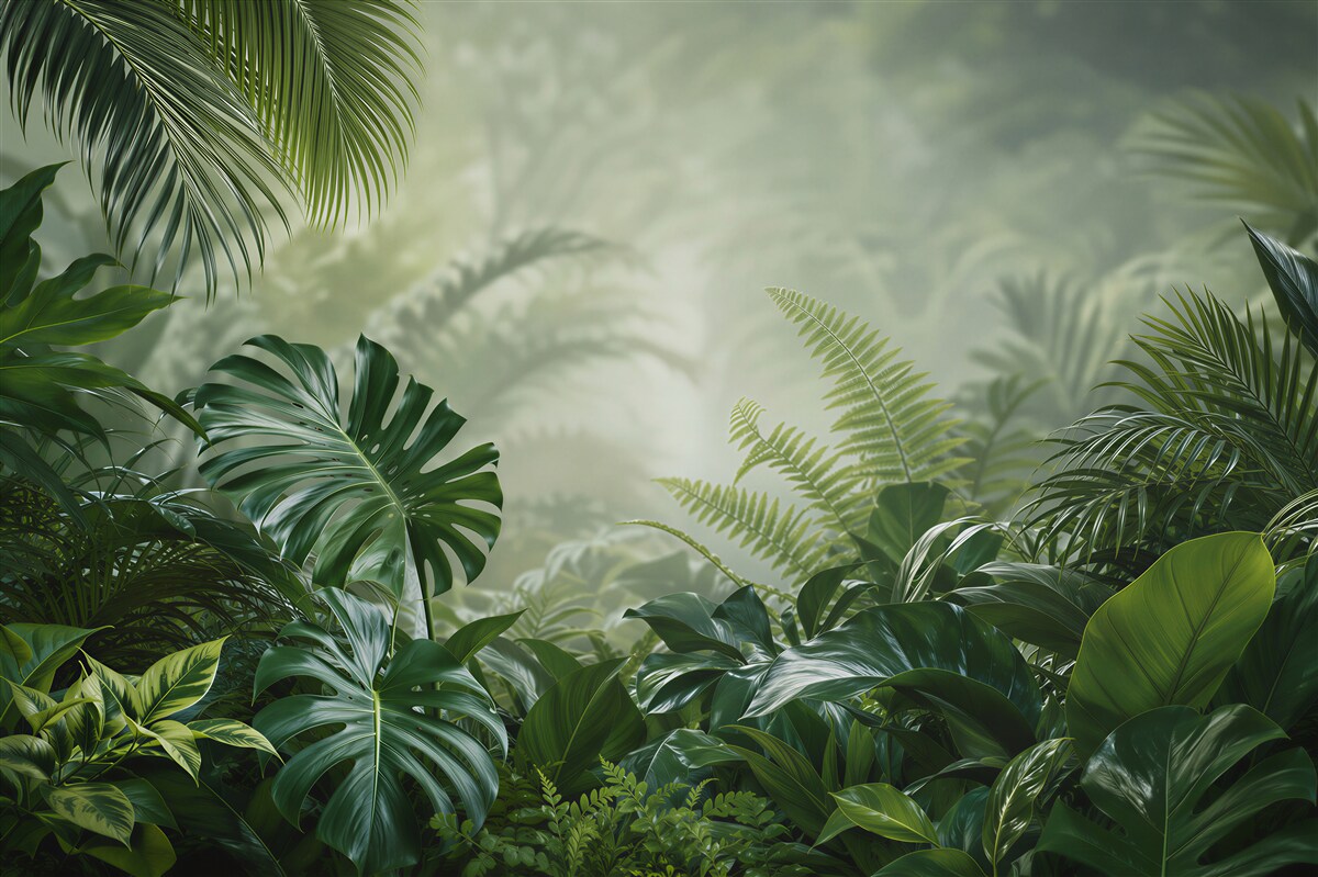 Fototapeten dichte tropische Vegetation