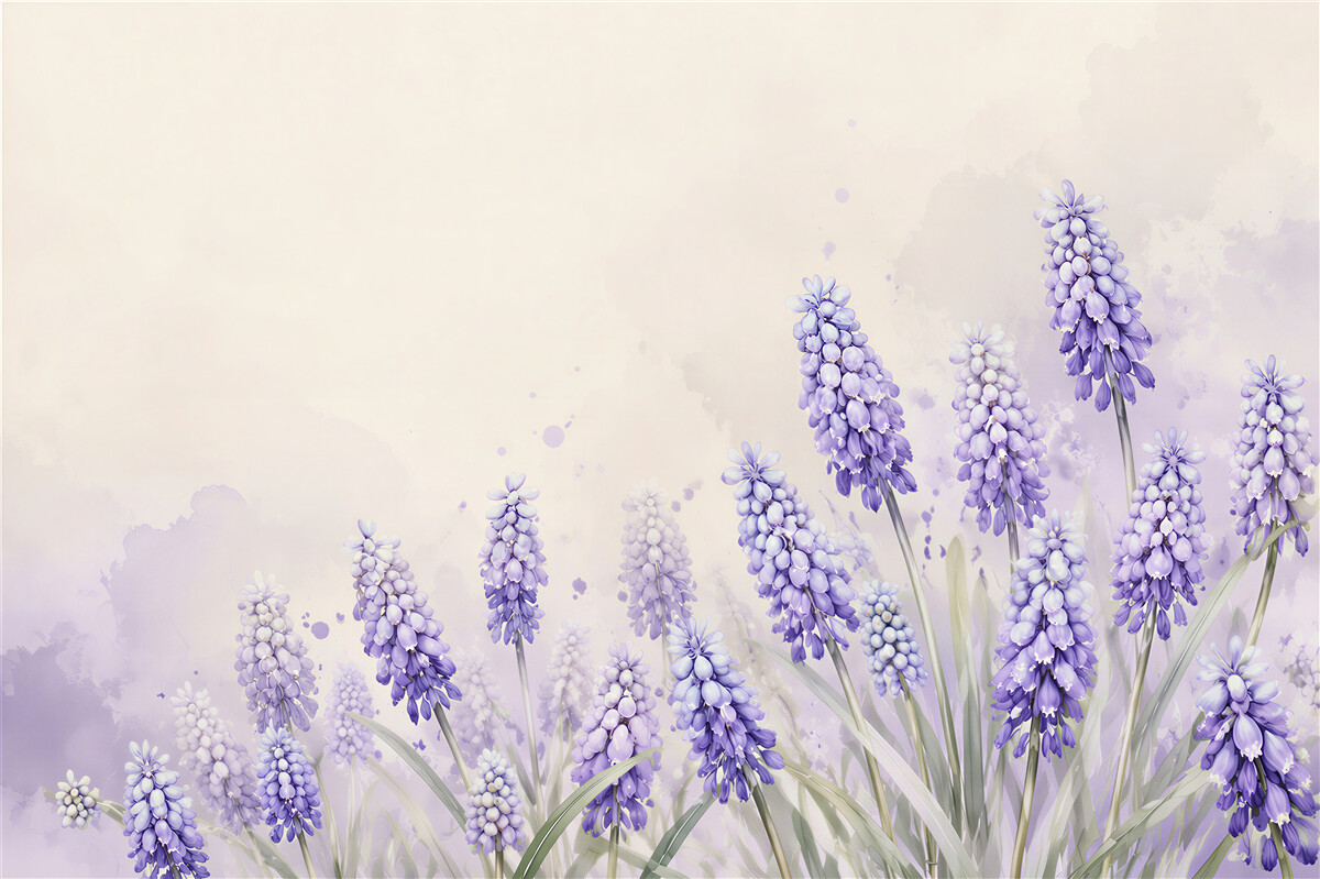 Fototapeten Feld schöner lila Blumen