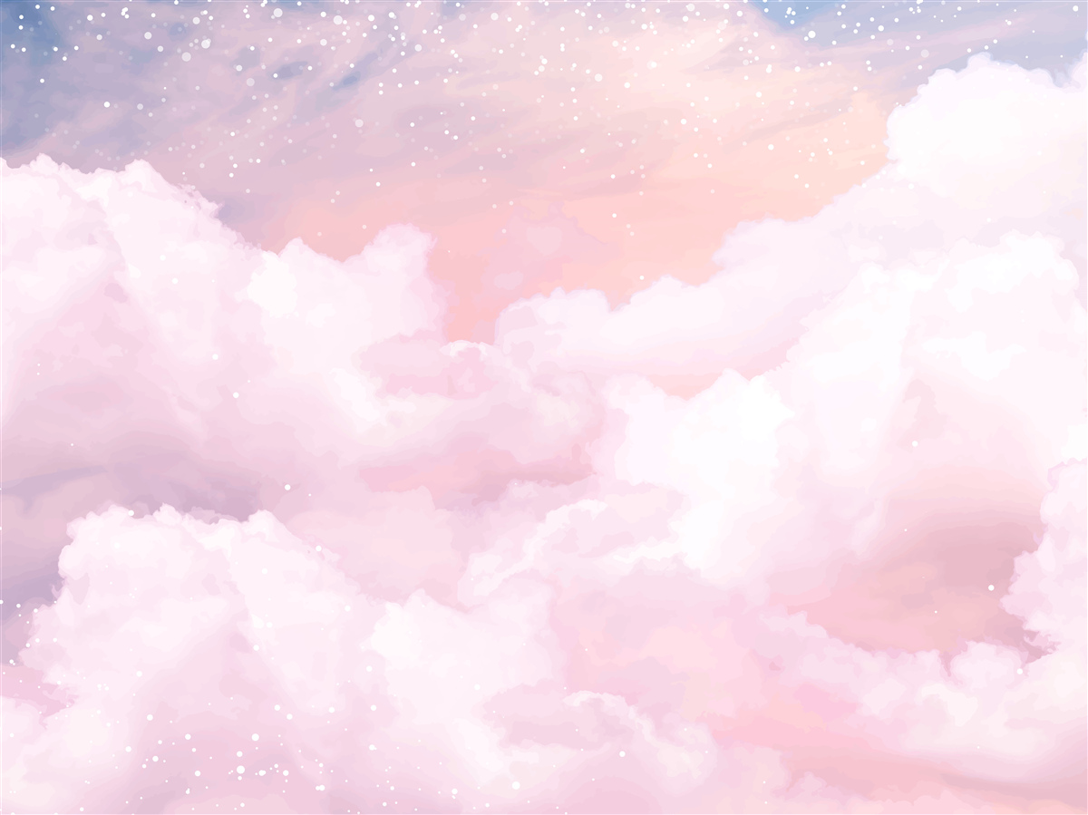 Fototapeten zarte rosa Wolken