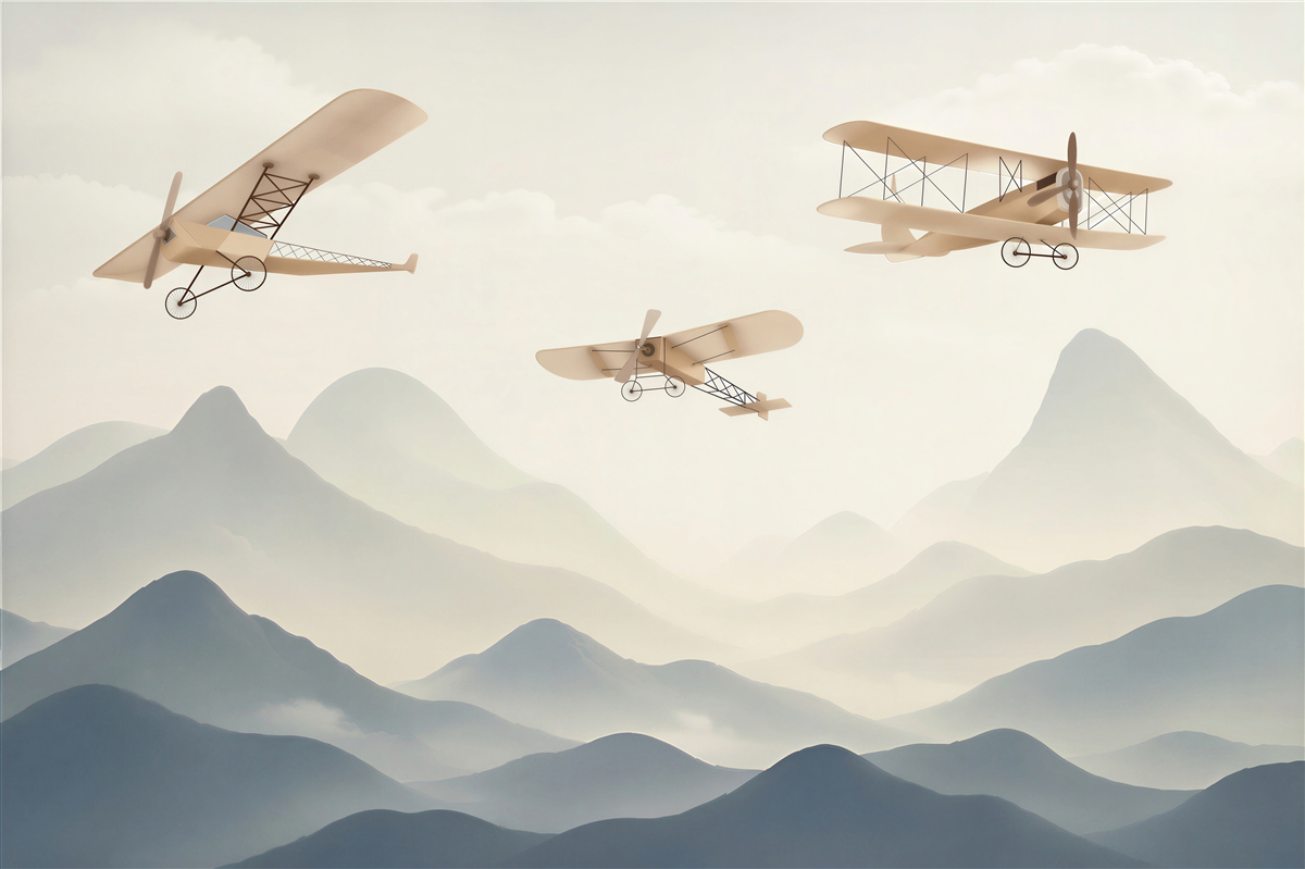 Fototapeten historischer Flug
