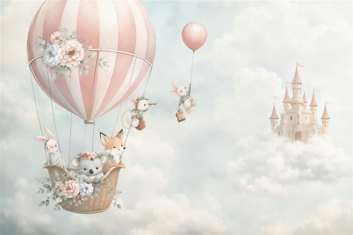 Fototapeten Tierflug vor einem Schloss