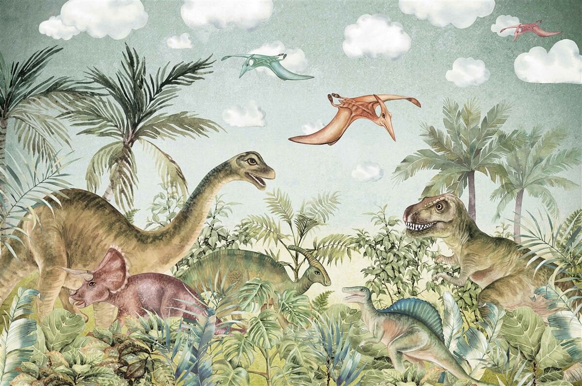 Fototapeten grüne Dinosaurier