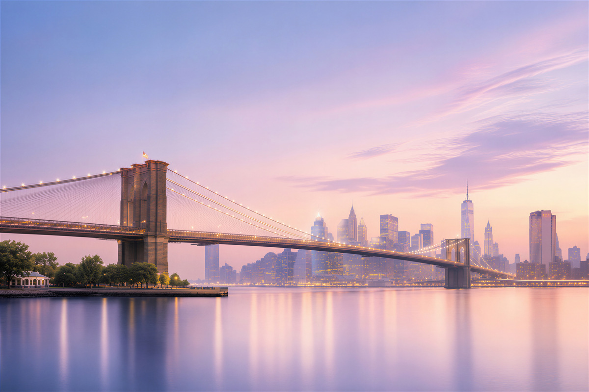Fototapeten Abendpanorama von Manhattan