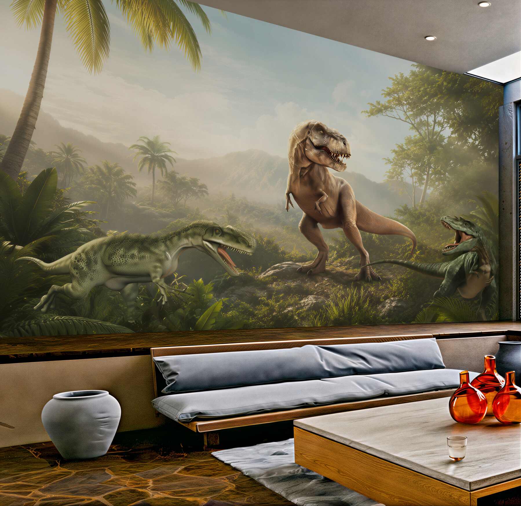 Fototapeten Zeitalter der Dinosaurier in den Tropen