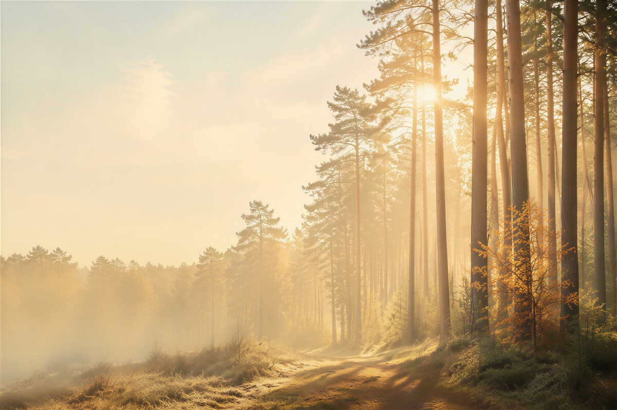 Fototapeten Im herbstlichen Wald