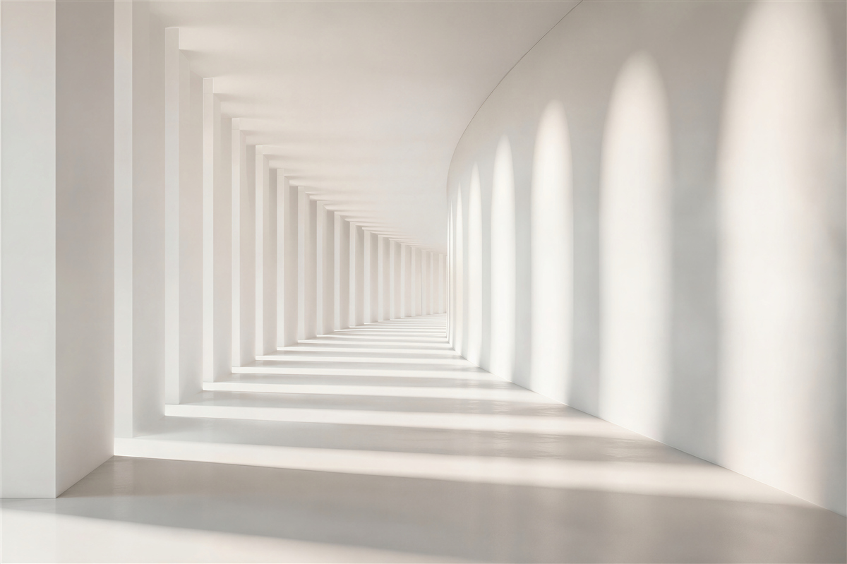 Fototapeten Weißer Tunnel