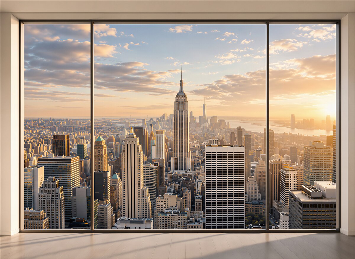 Fototapeten New York am Fenster