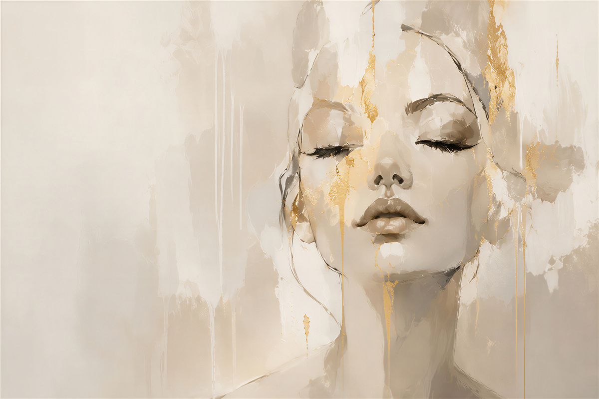 Fototapeten Aquarell Mädchen