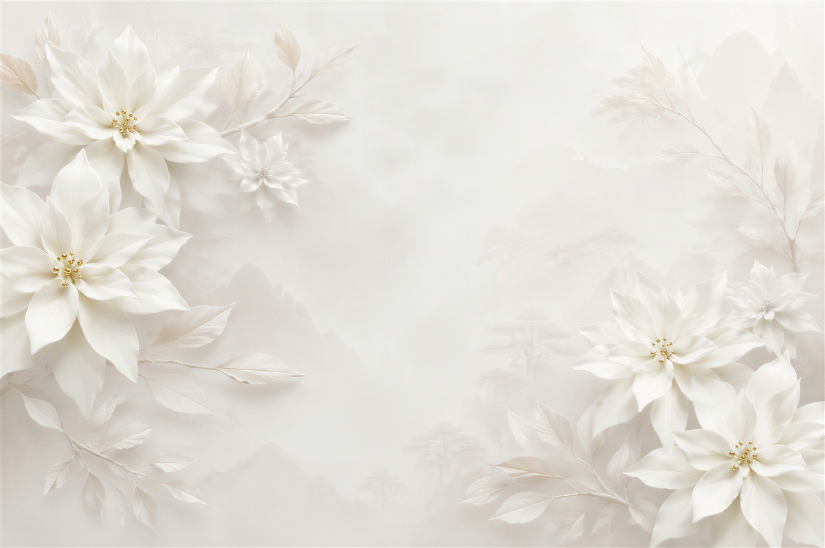 Fototapeten weiße Blumen