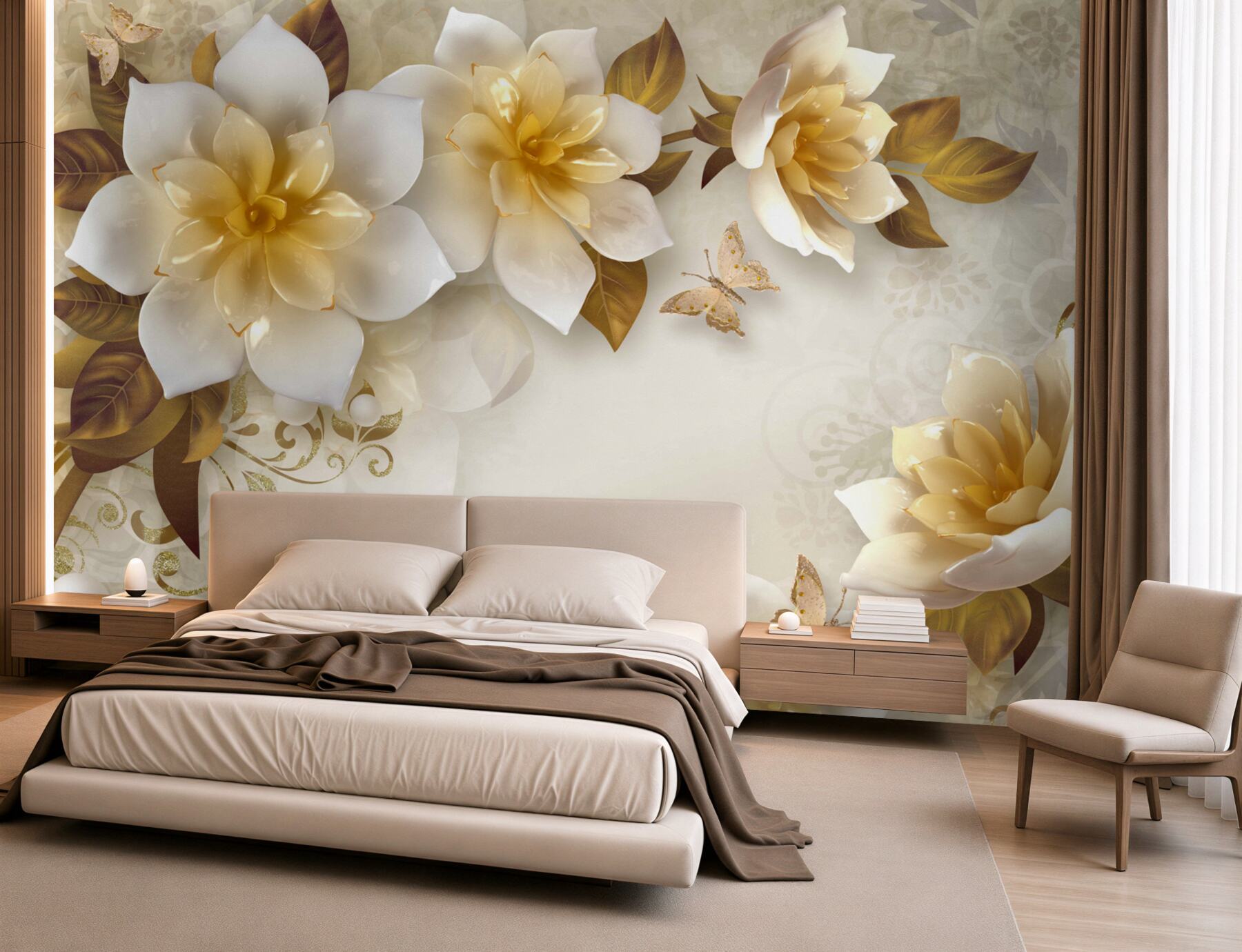 Fototapeten PORZELLANBLUMEN