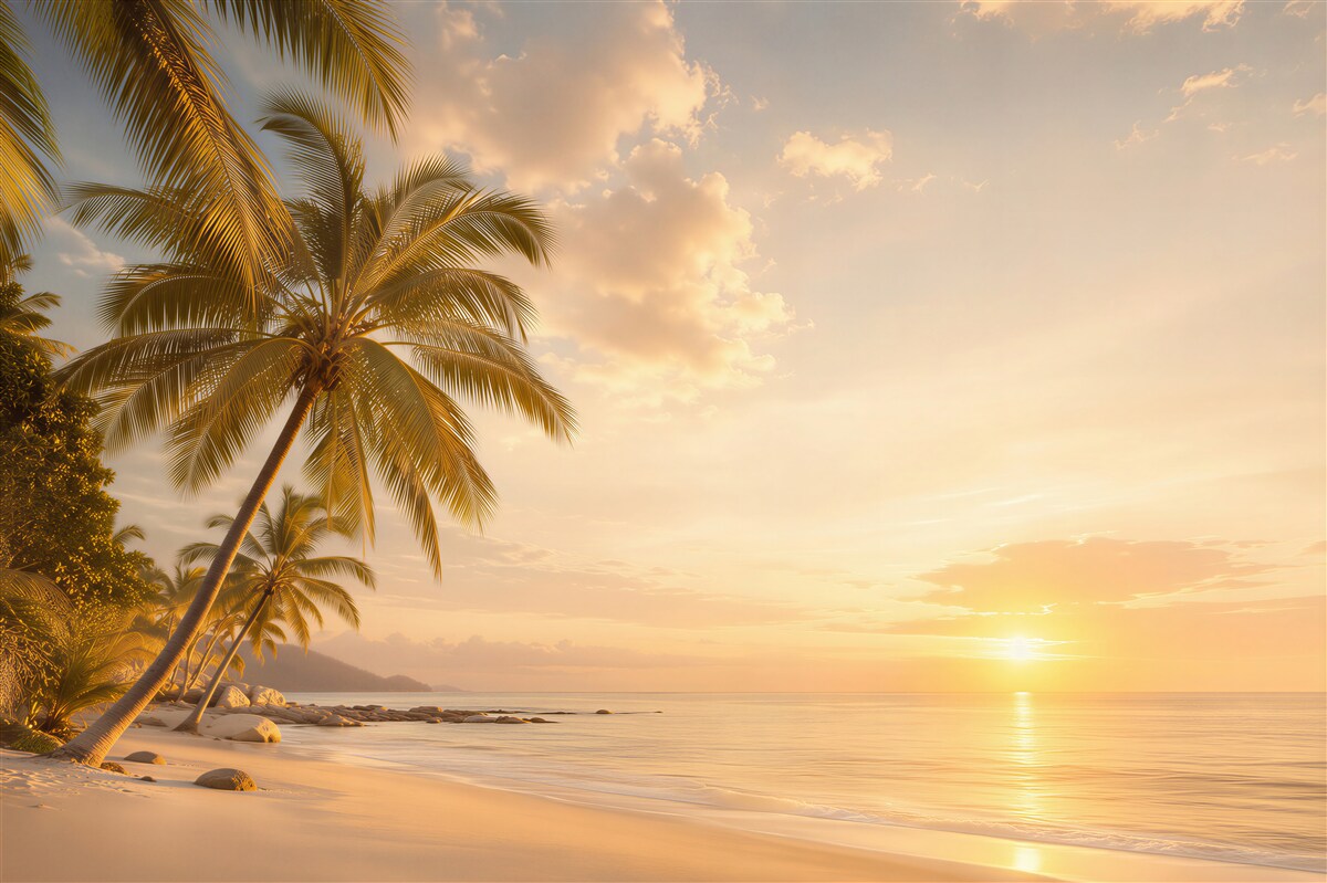 Fototapeten Sonnenuntergang am Meer