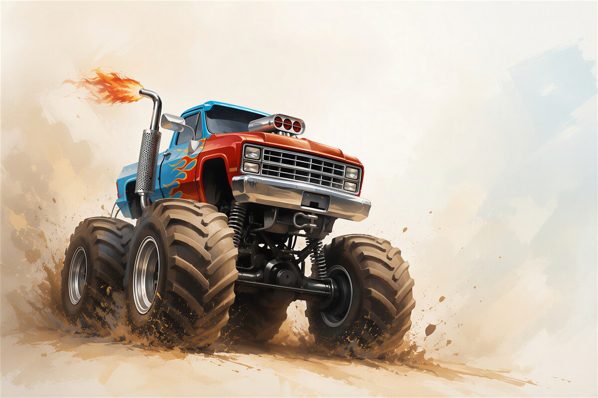 Fototapeten Landfahrzeug, Monster Truck und Fahrzeug
