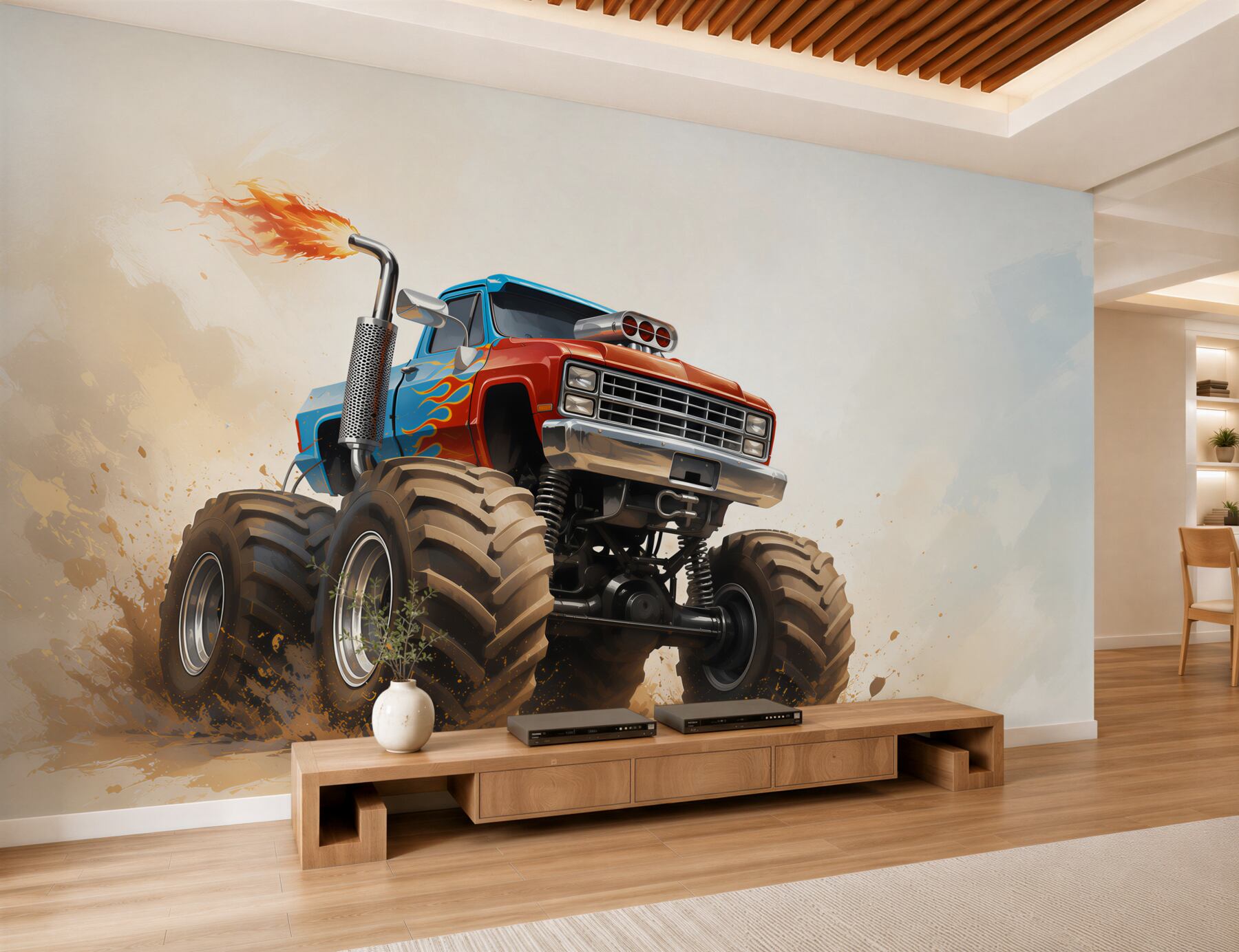 Fototapeten Landfahrzeug, Monster Truck und Fahrzeug