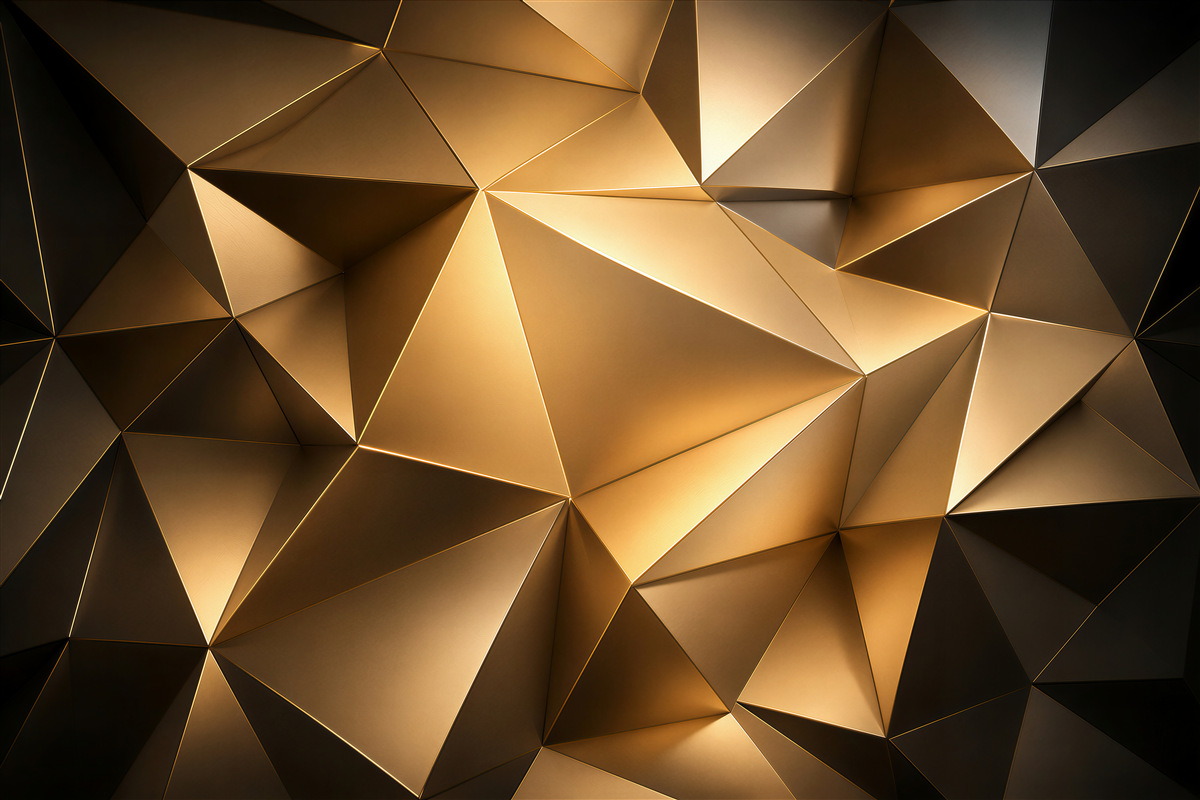 Fototapeten goldene geometrische Formen