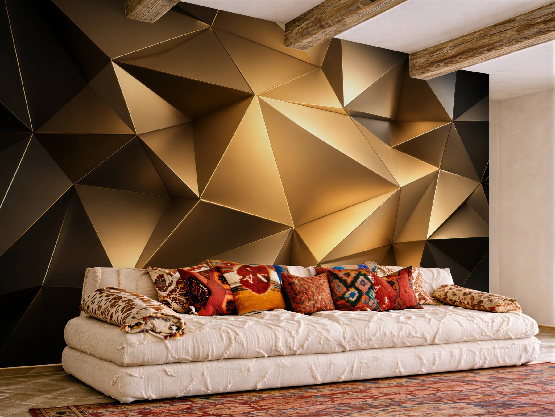 Fototapeten goldene geometrische Formen