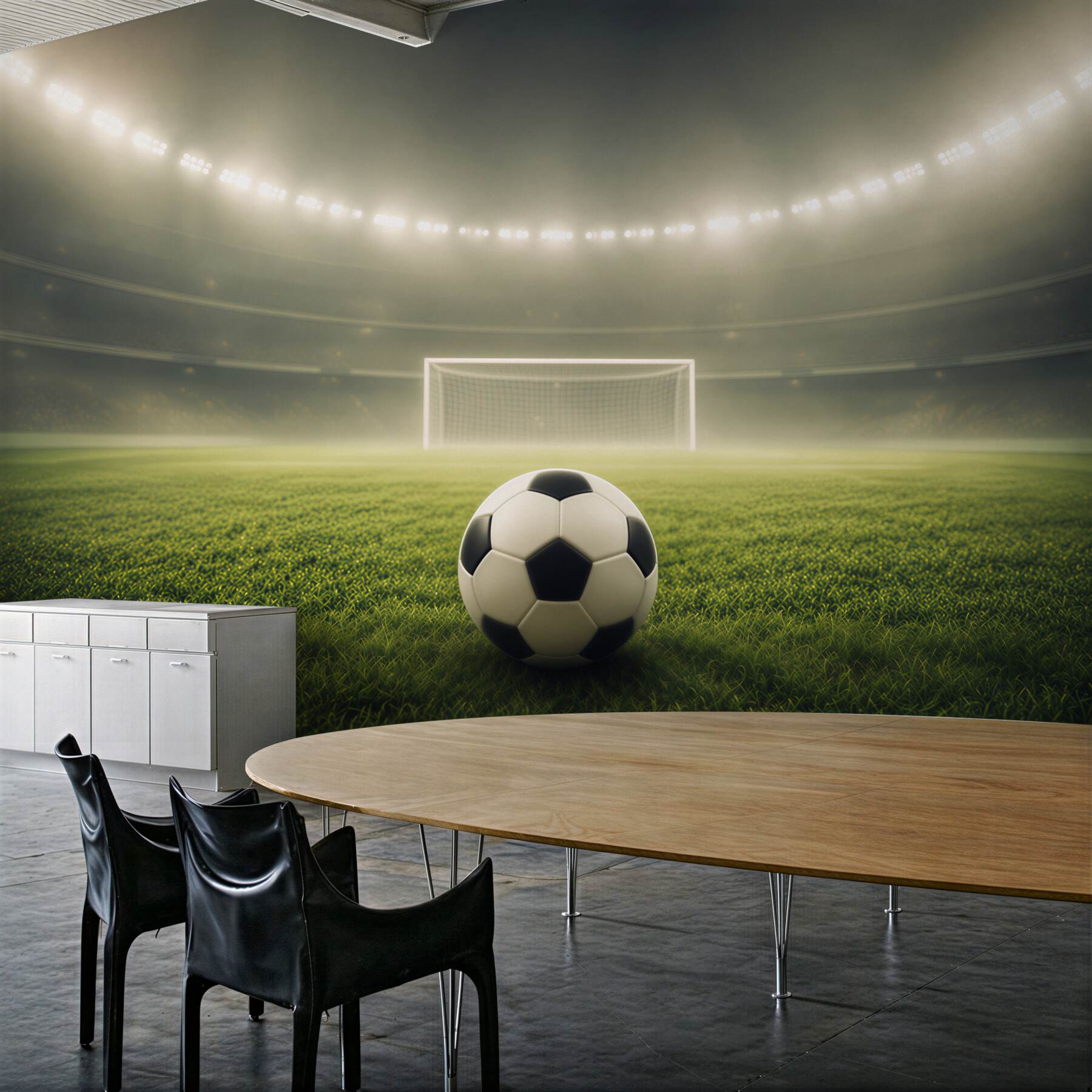 Fototapeten Fußball auf das Tor