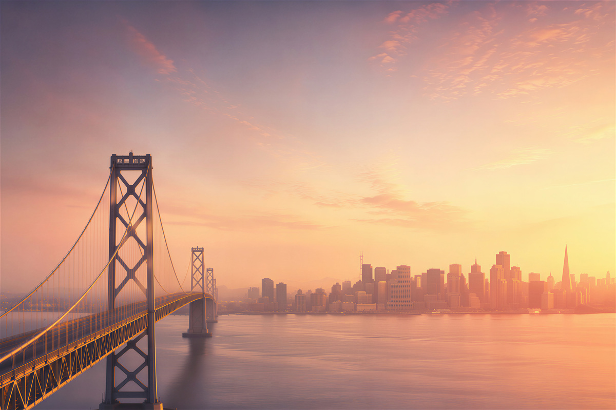 Fototapeten San Francisco im Licht der Lichter