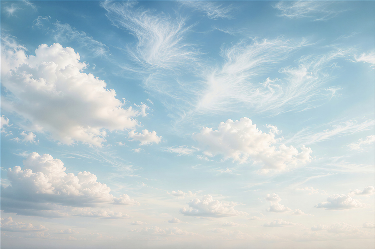 Fototapeten blauer Himmel mit weißen Wolken