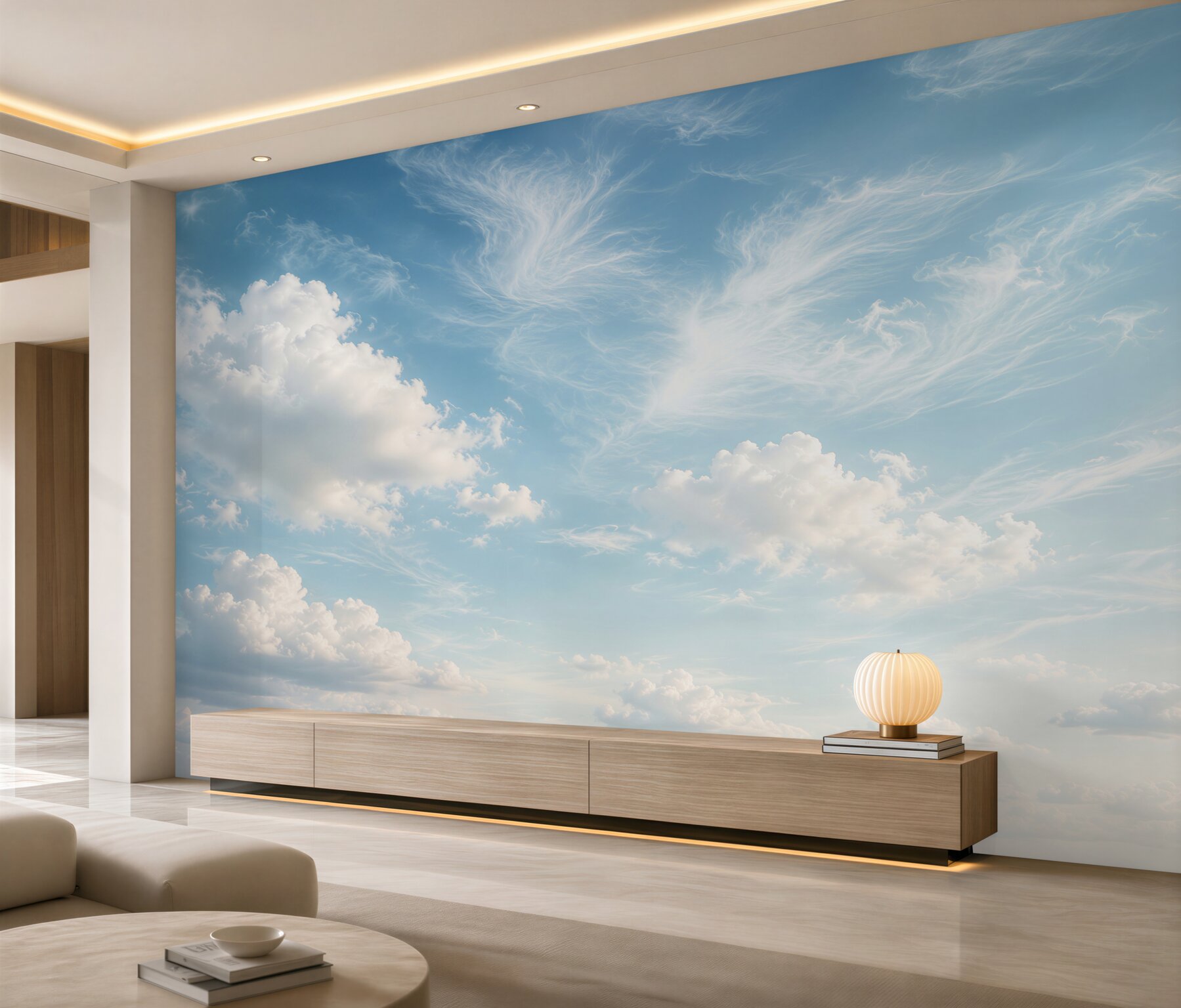 Fototapeten blauer Himmel mit weißen Wolken