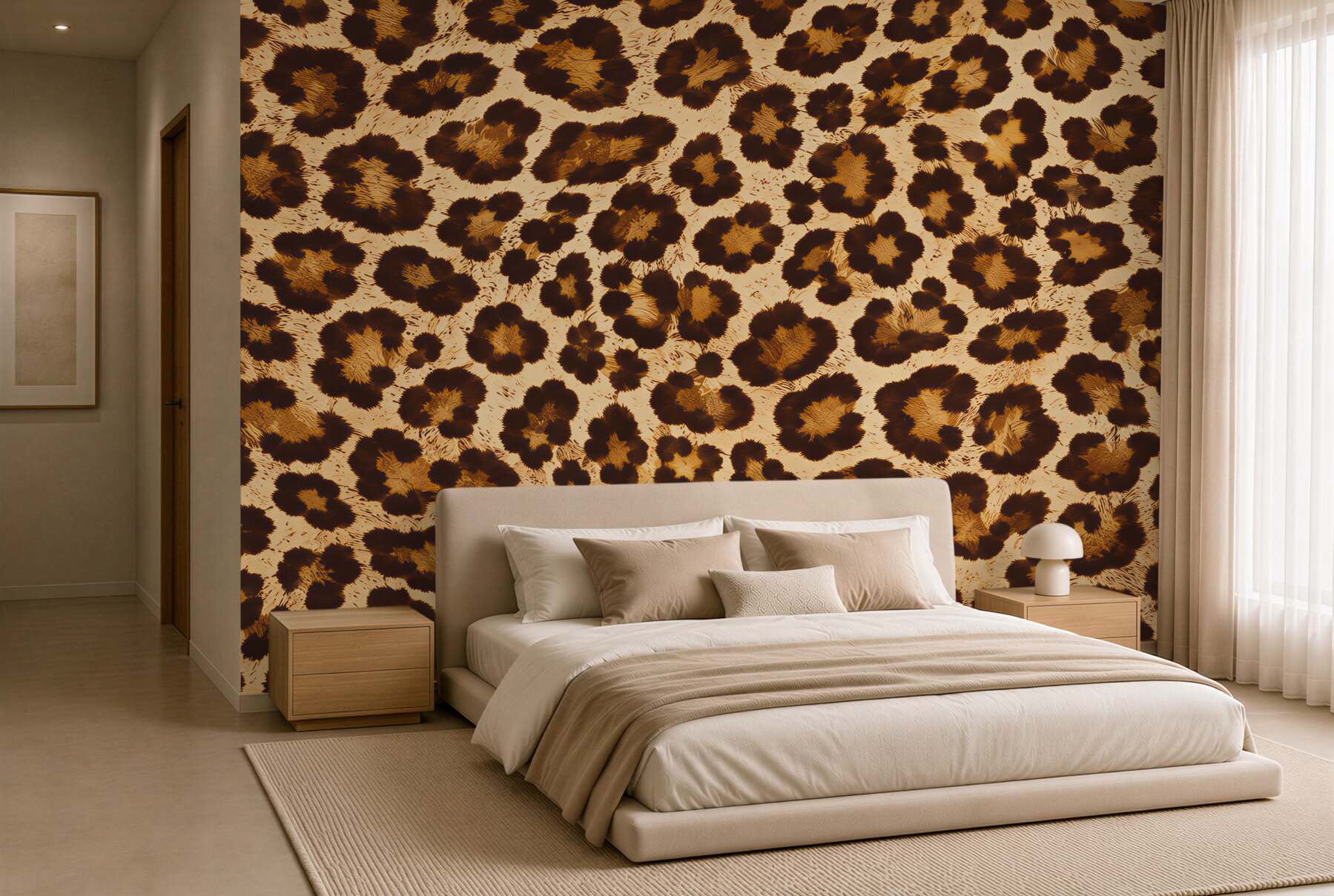 Fototapeten unglaubliche Farbe des Leoparden