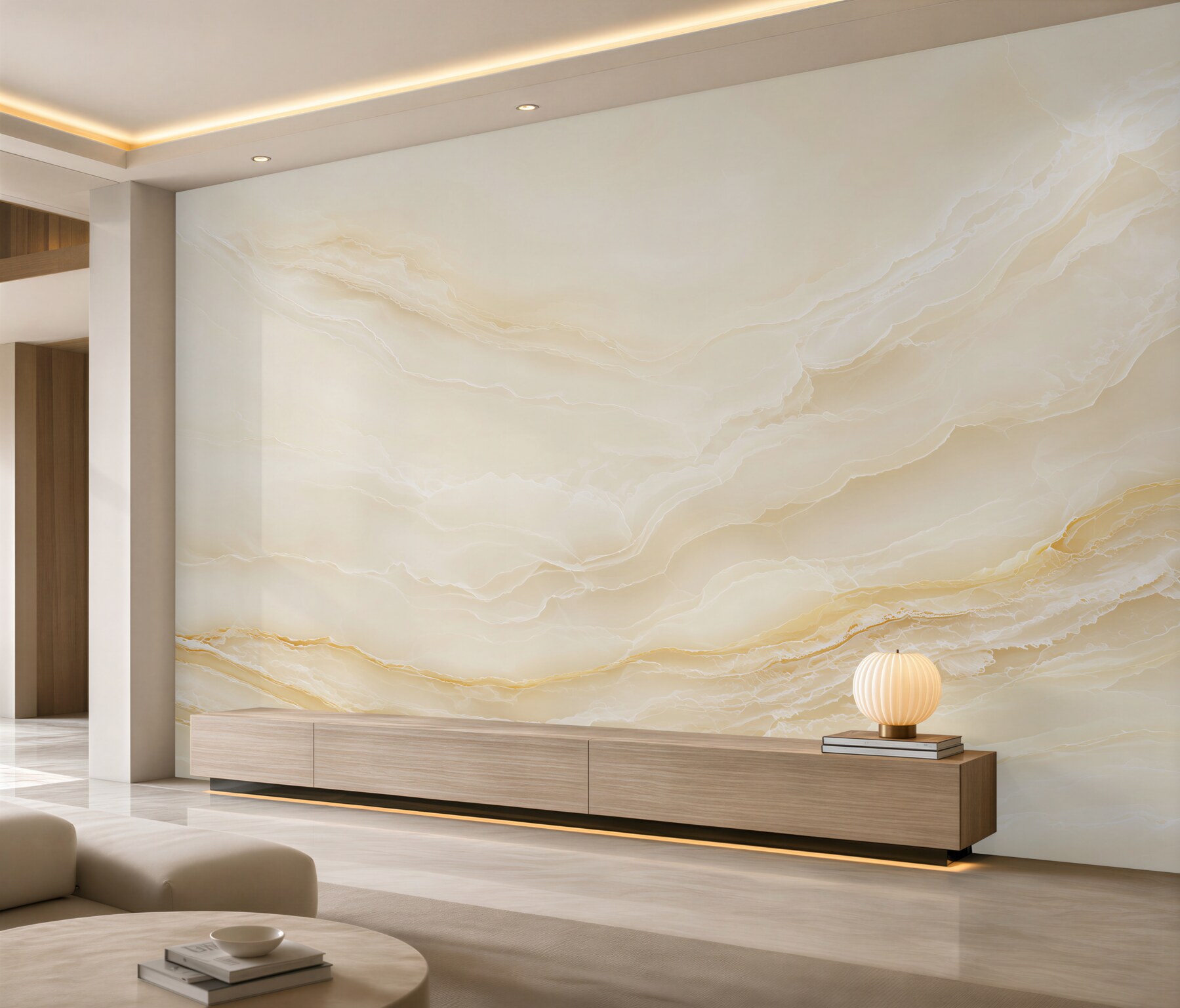 Fototapeten beige Porzellanfliesen