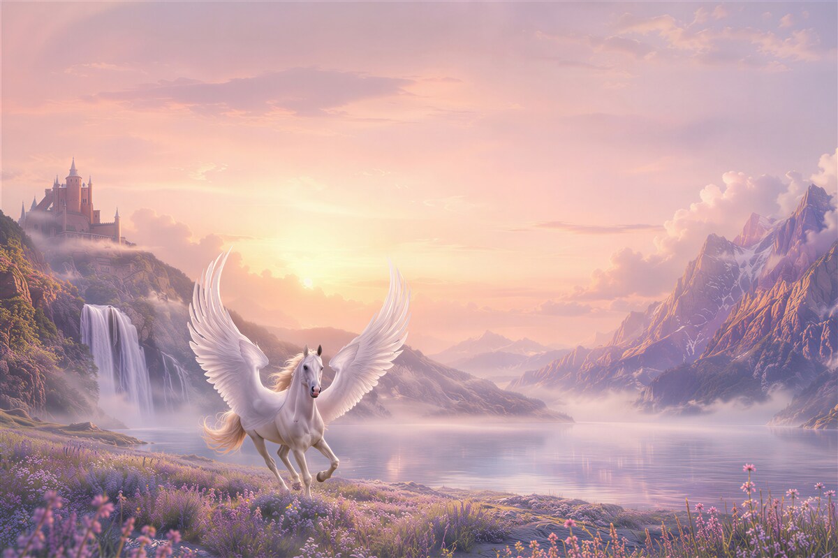 Fototapeten Pegasus im Flug