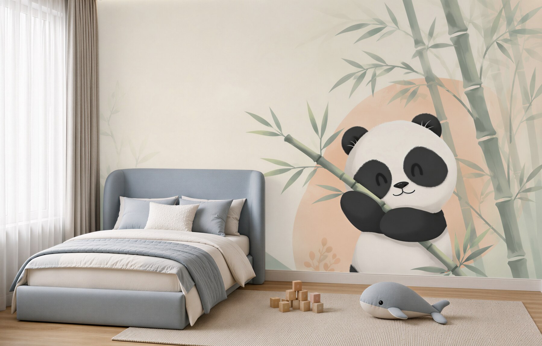 Fototapeten Panda umarmt Bambus